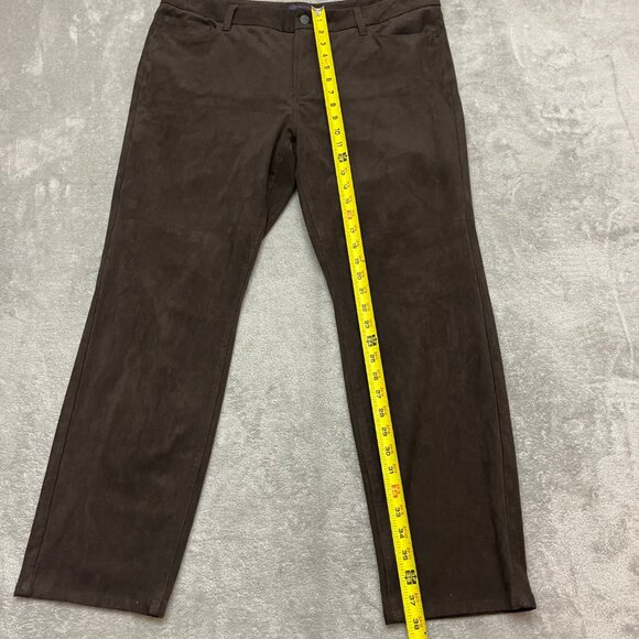 NYDJ Jeans Womens Size 16W Brown Skinny Dark Wash Faux Suede Lift & Tuck Tech - Picture 3 of 12